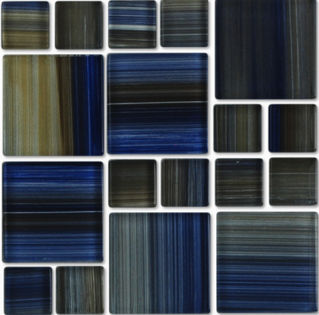 Aquabella Monet Sailboat Pattern Glass Tile